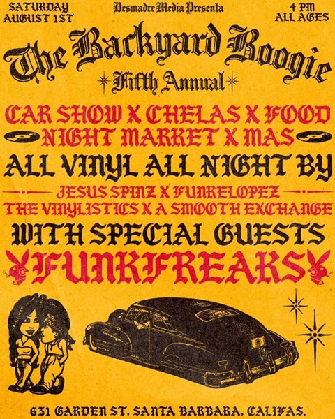 Backyard Boogie Car Show flyer August 2026